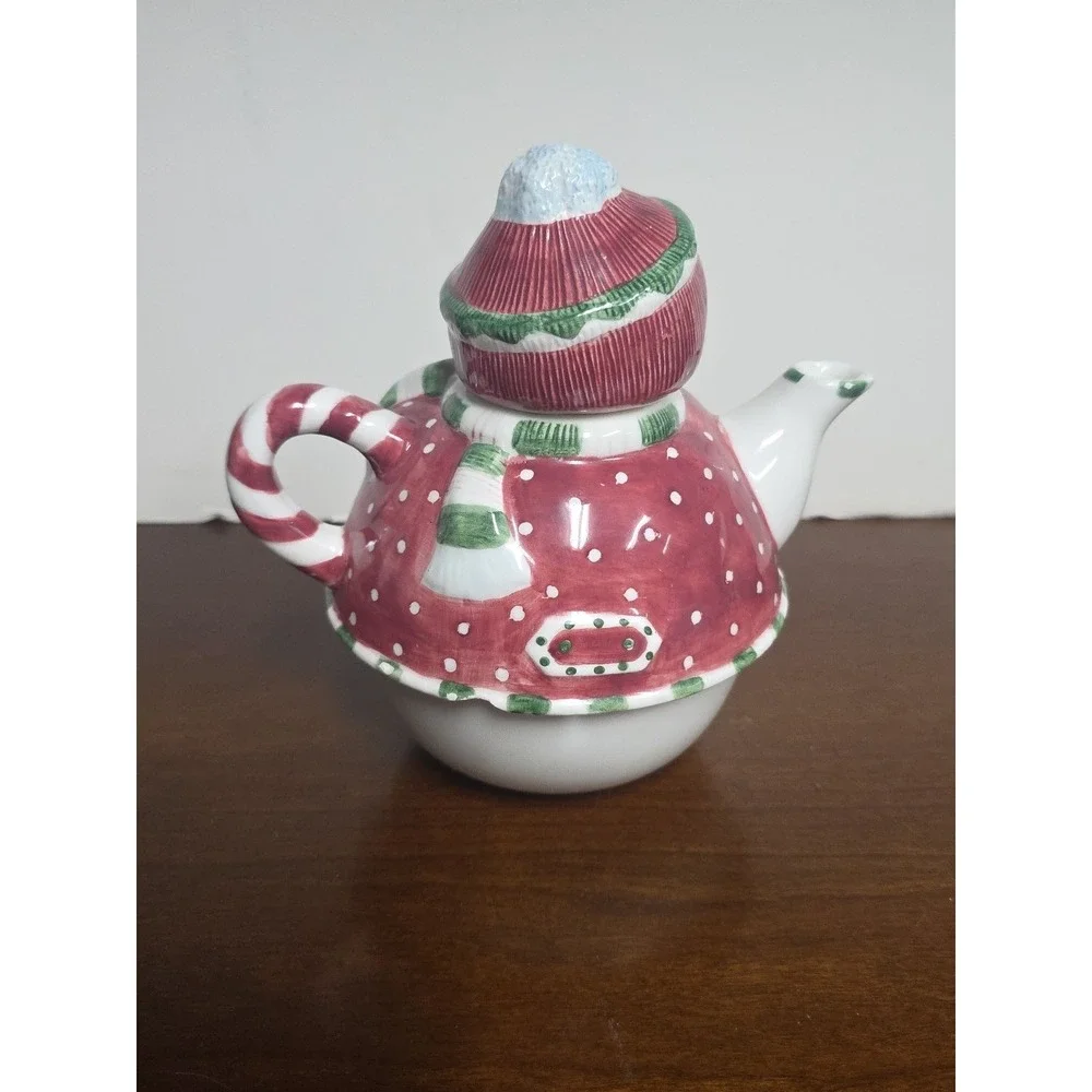 Vintage Burton‎ FIB Christmas Snowman Teapot